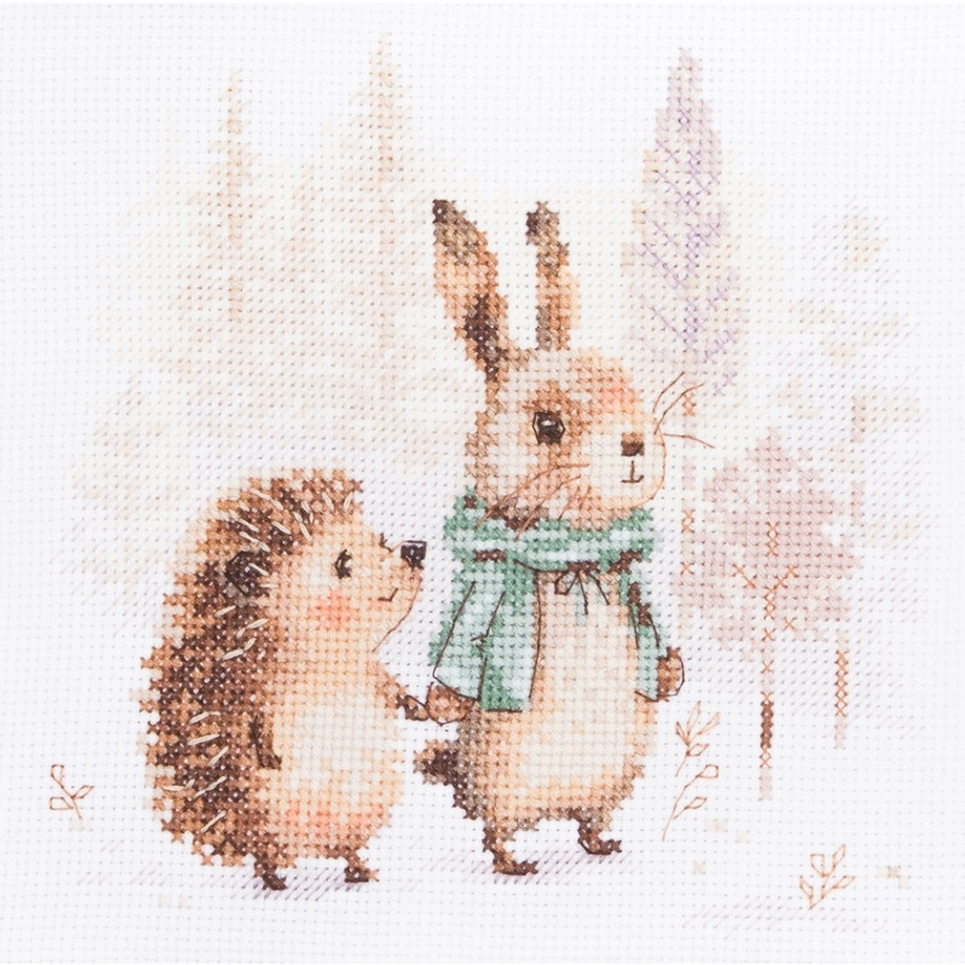 Tales-of-the-forest-Hare-and-hedgehog-borduurpakket - Alisa