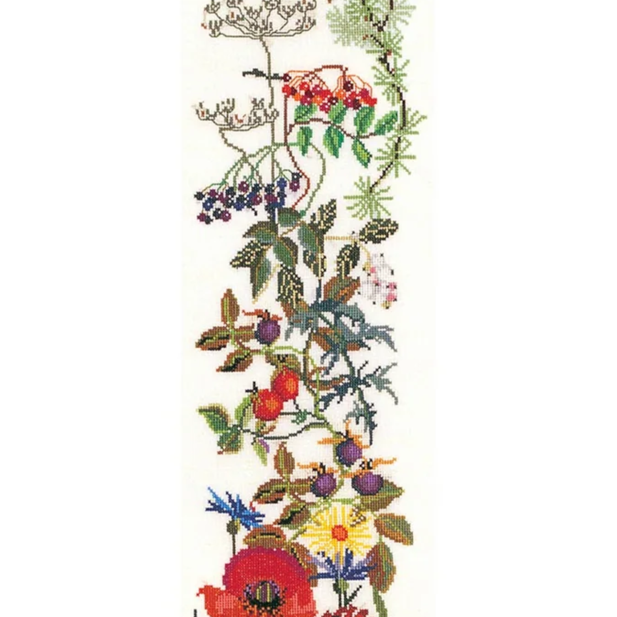 Thea Gouverneur borduurpakket aida bloemen jaargetijden