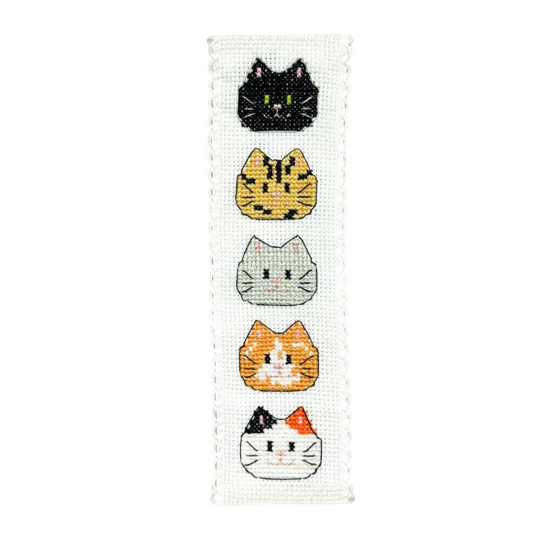 Kitty Cats boekenlegger - Katjes - Borduurpakket voor beginners