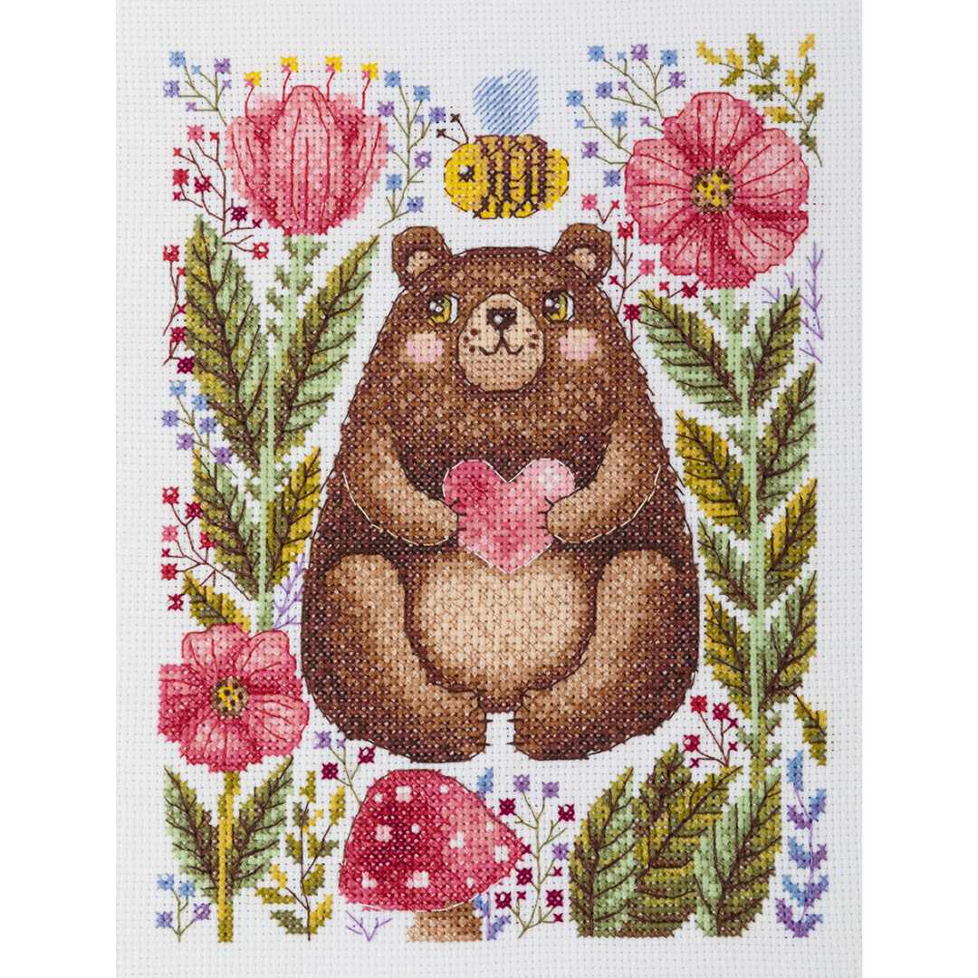 Baby Bear and Bees - Embroidery Kit