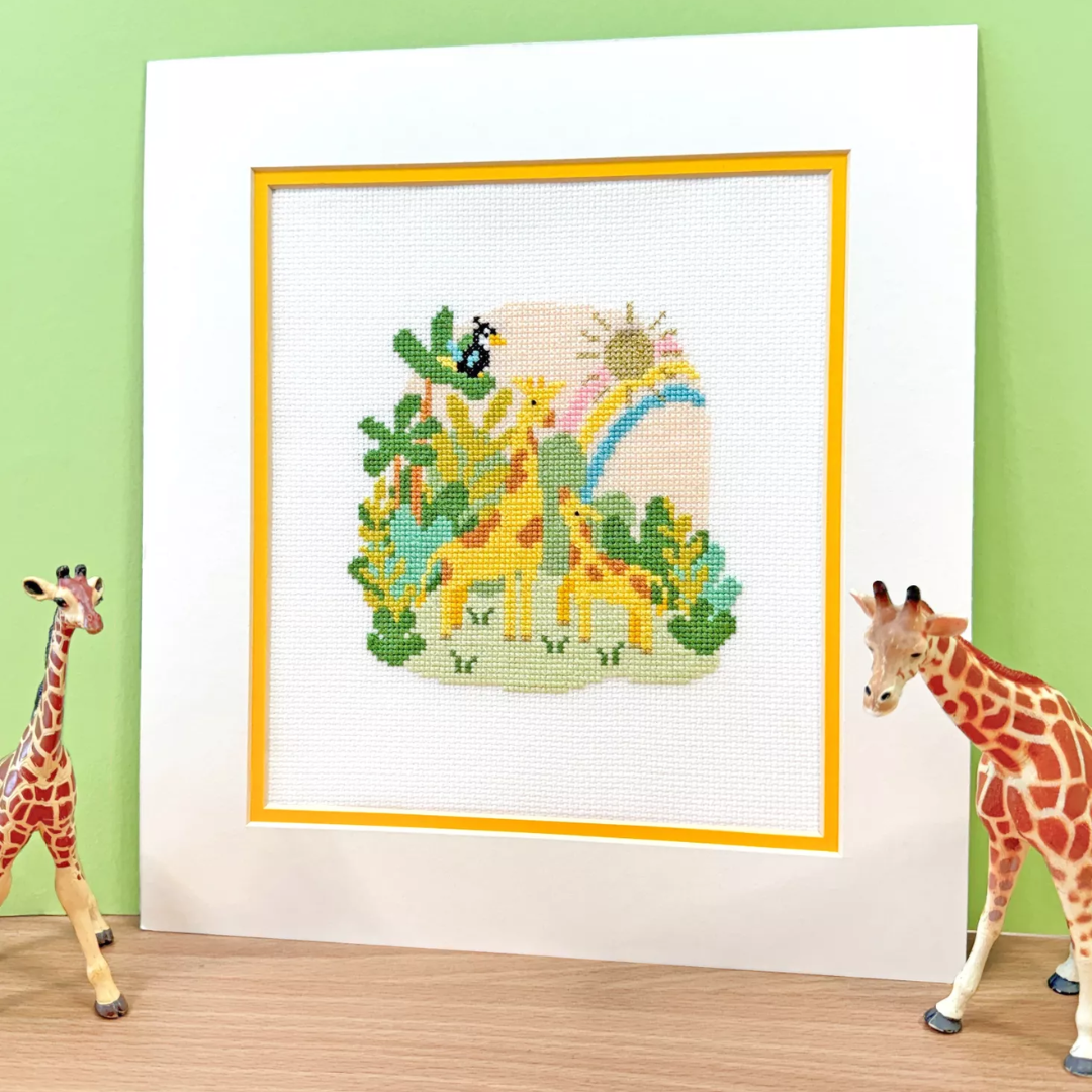 Little Delight - Schattige giraffen borduurpakket