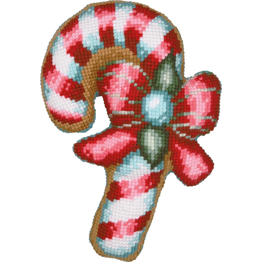 Vervaco embroidery kit cushion - Candy cane