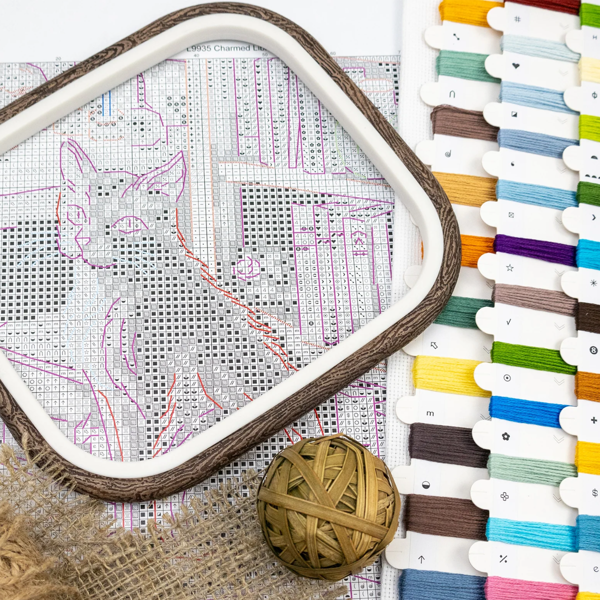 Charmed Library - LetiStitch embroidery kit