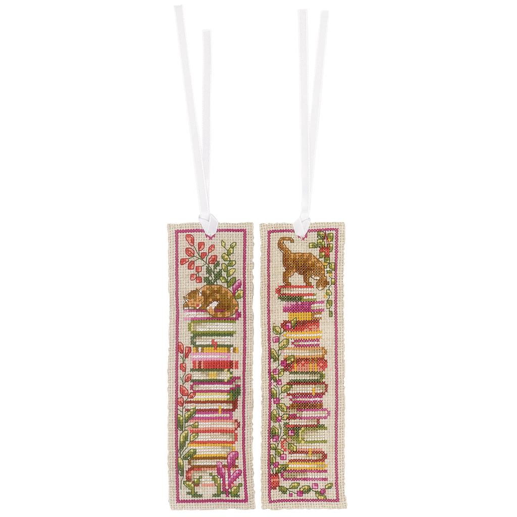 boekenlegger borduurpakket katten boeken