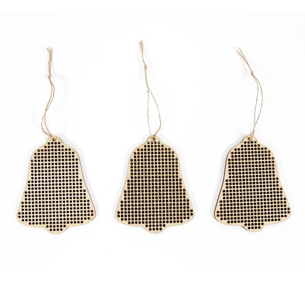 DMC Wooden Christmas Ornaments: Christmas Bell - 3 pieces