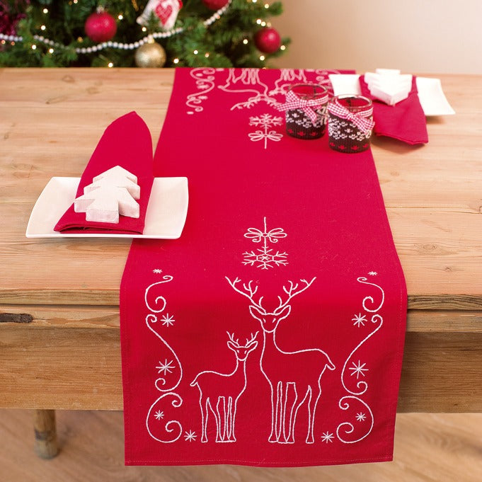 kerst-tafelloper-borduren - Vervaco