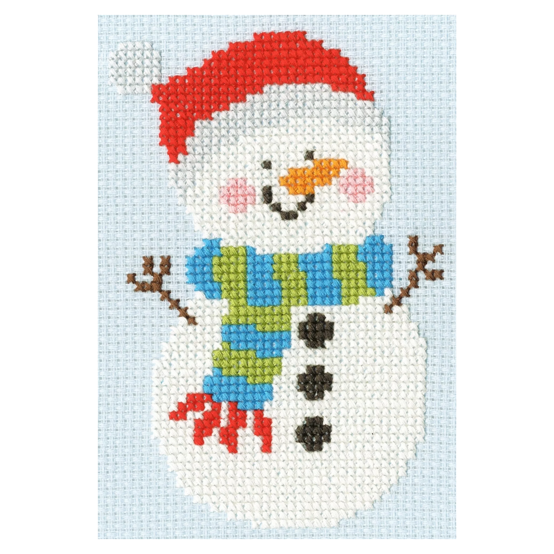 merry-snowman-bothy-threads-borduurpakket-voor-kinderen - Bothy Threads