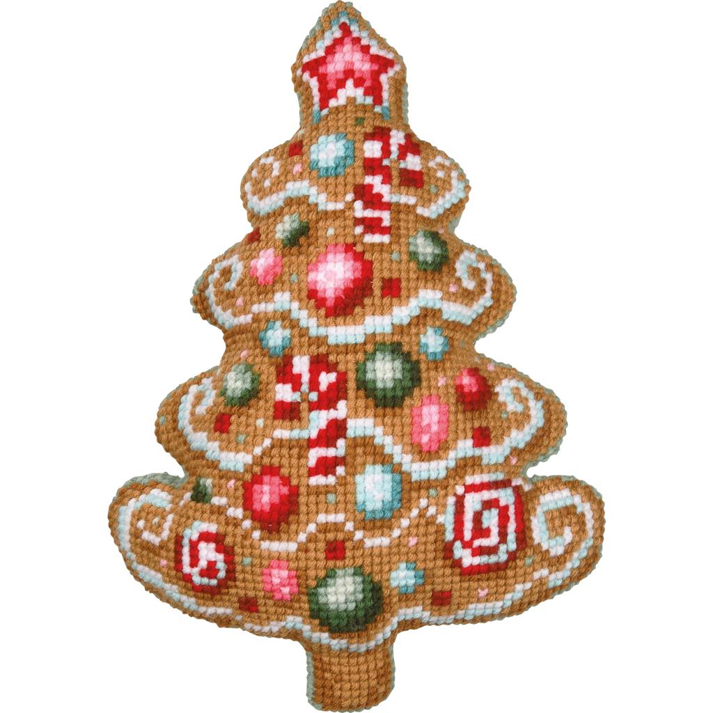 Vervaco embroidery kit cushion - Christmas tree