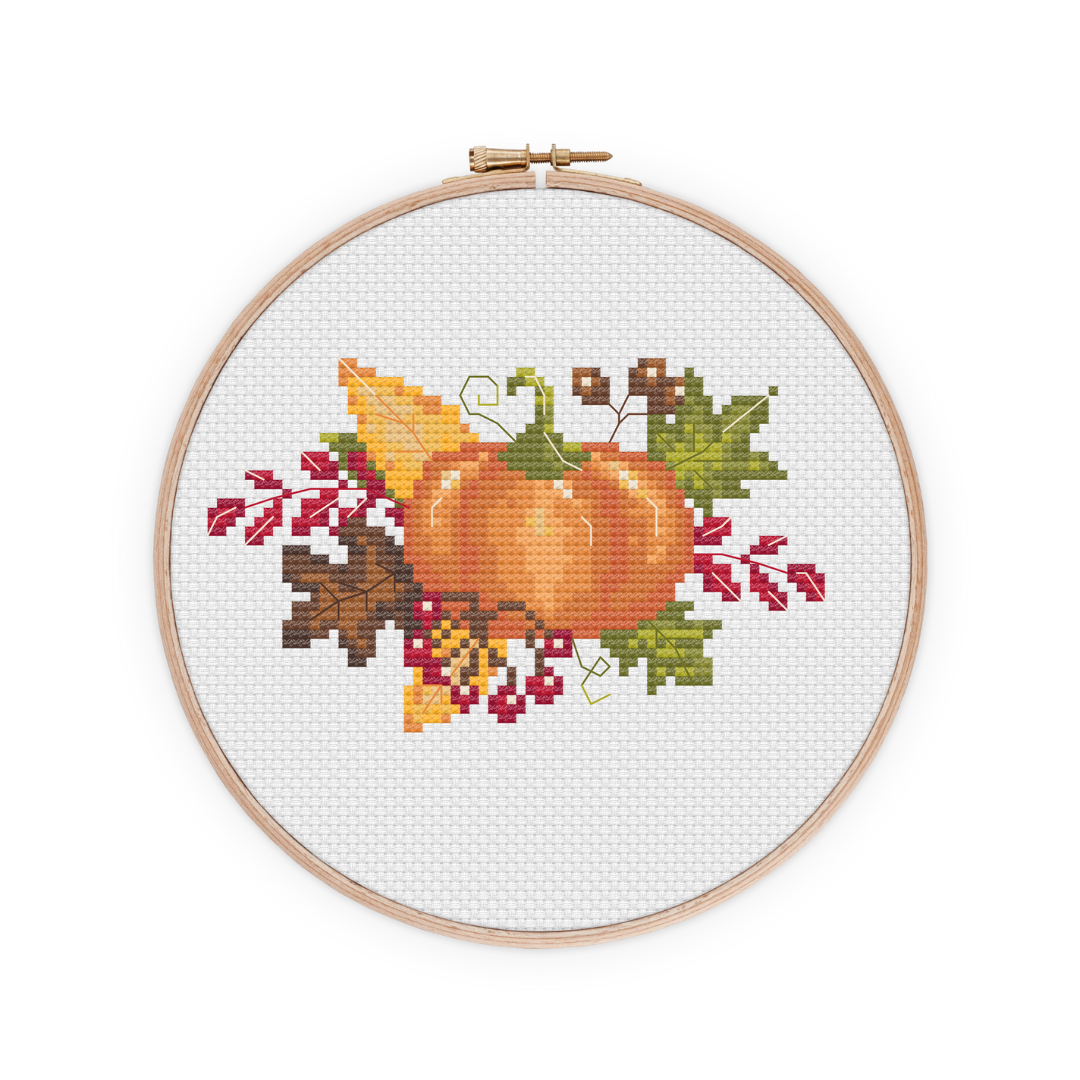 pompoen-borduurpatroon - Iris Borduurt