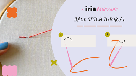 Back stitch borduren: stap-voor-stapuitleg met video