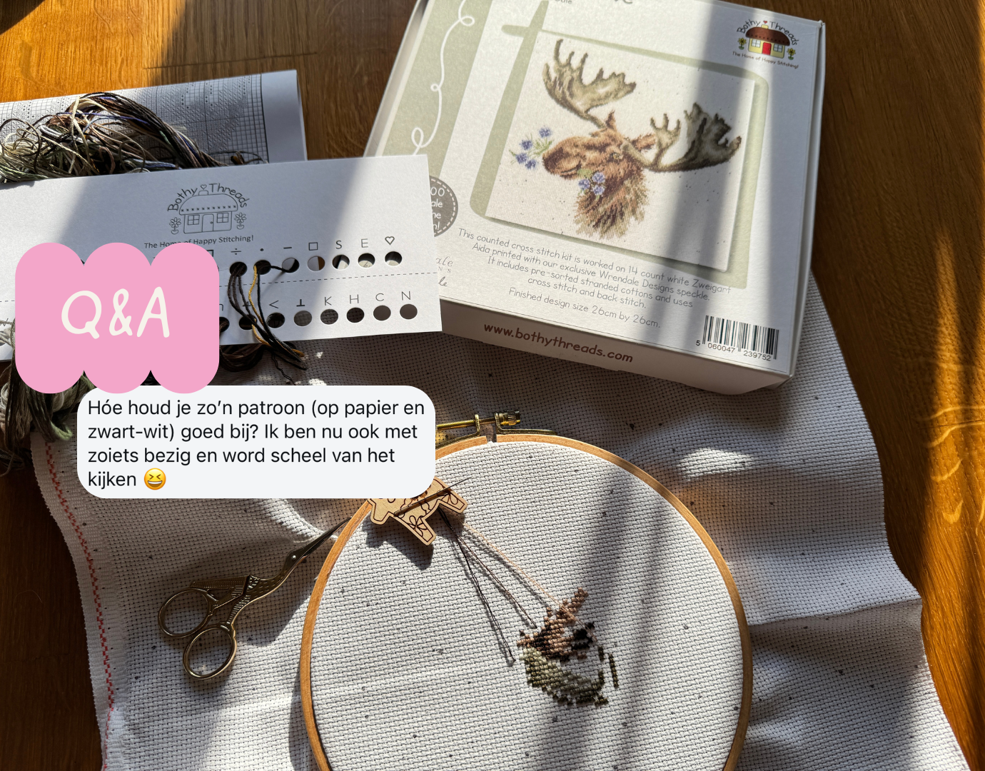 Borduurpatroon markeren: zo houd je overzicht tijdens het borduren