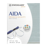 Zweigart Aida borduurstof 18 count - Grijsblauw - 48 x 53 cm