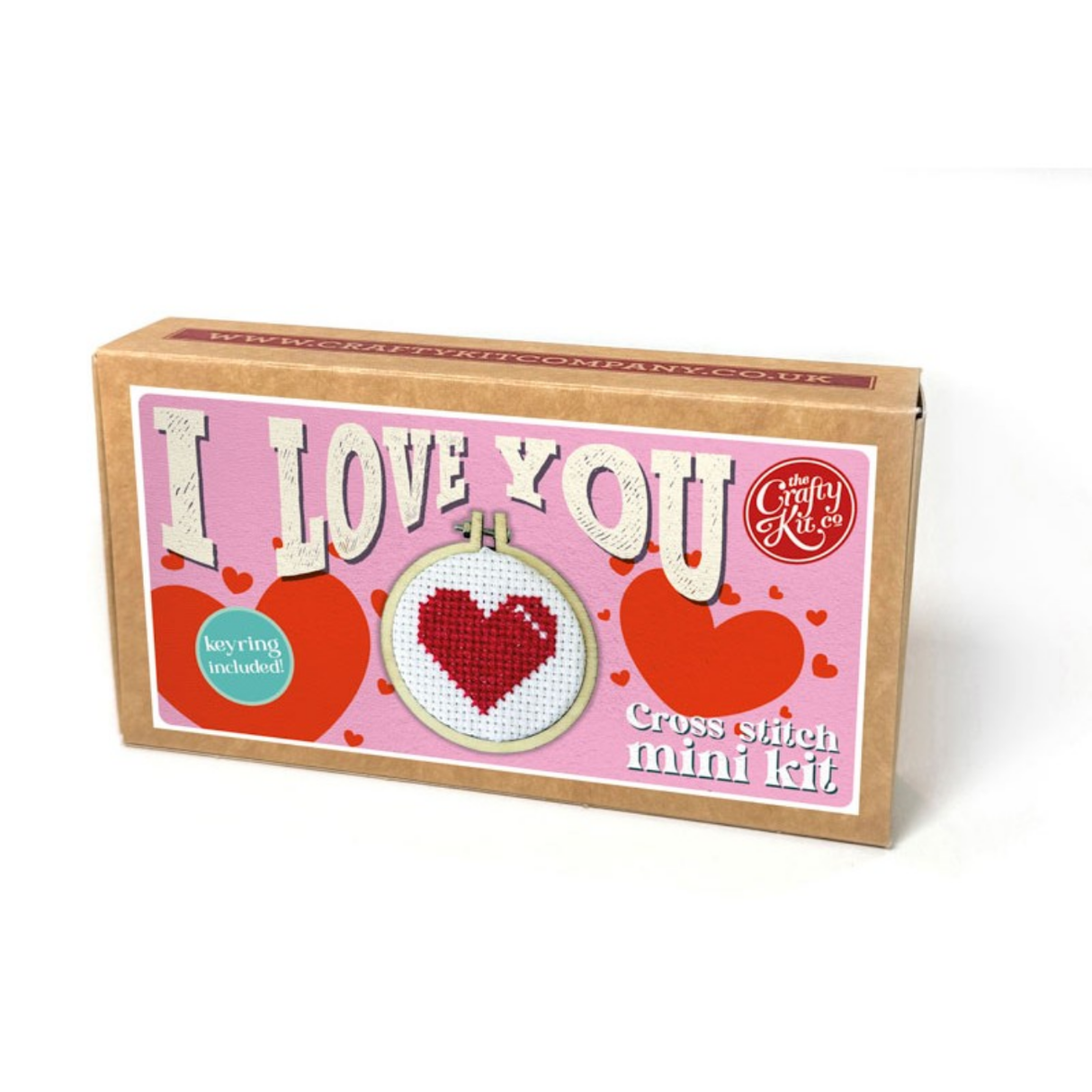 I Love You - Hart sleutelhanger - Mini borduurpakket