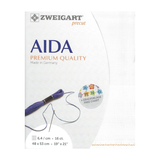 Zweigart Aida borduurstof 16 count - Off white - 48 x 53 cm -bestellen bij Iris Borduurt
