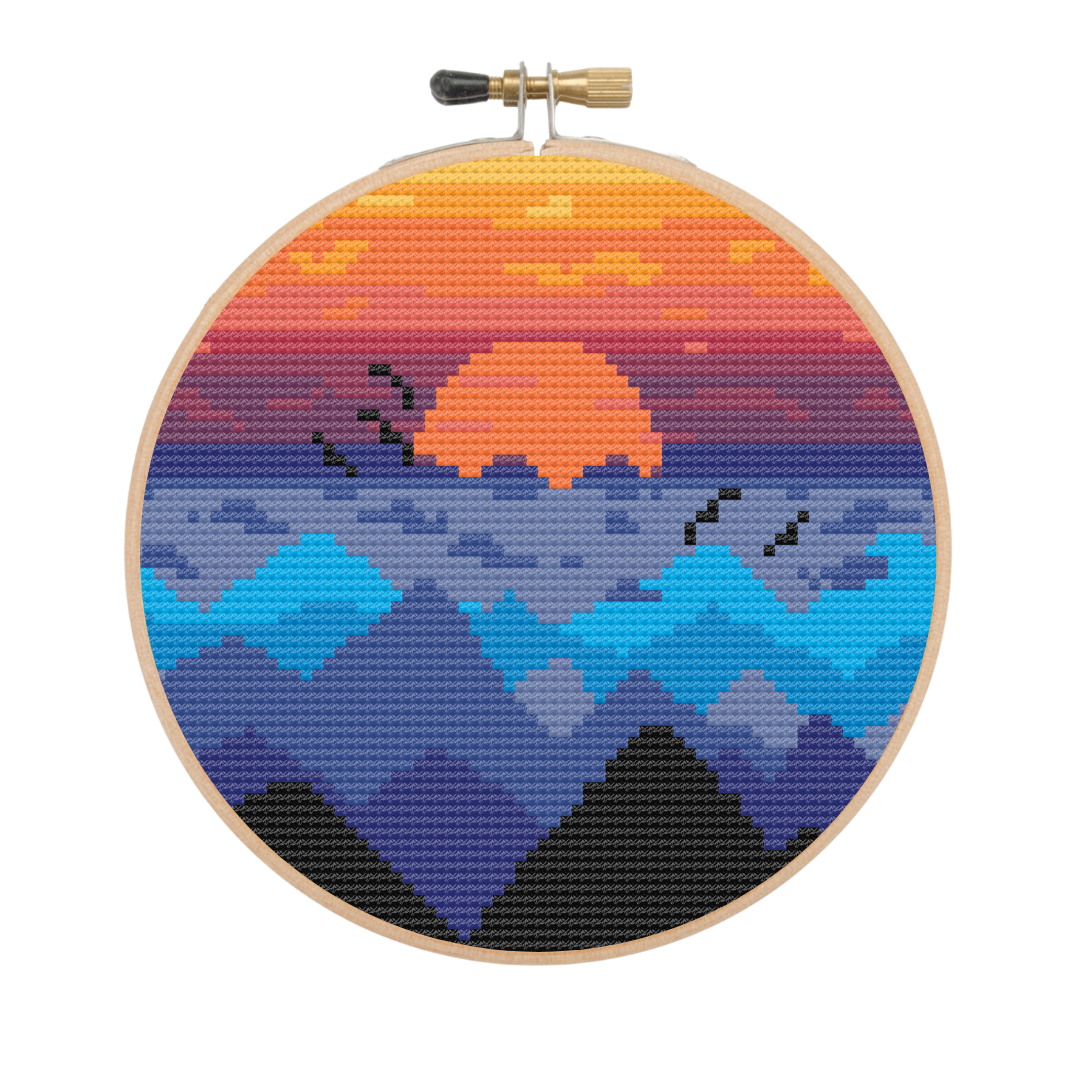 bergen-borduurpatroon - Iris Borduurt