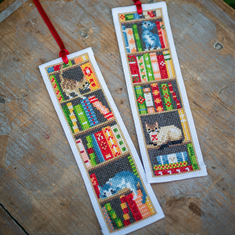 Katjes boekenlegger borduurpakket - Set van 2