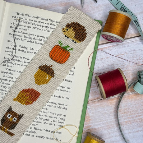 Autumn Lover boekenlegger - Herfst - Borduurpakket voor beginners -bestellen bij Iris Borduurt