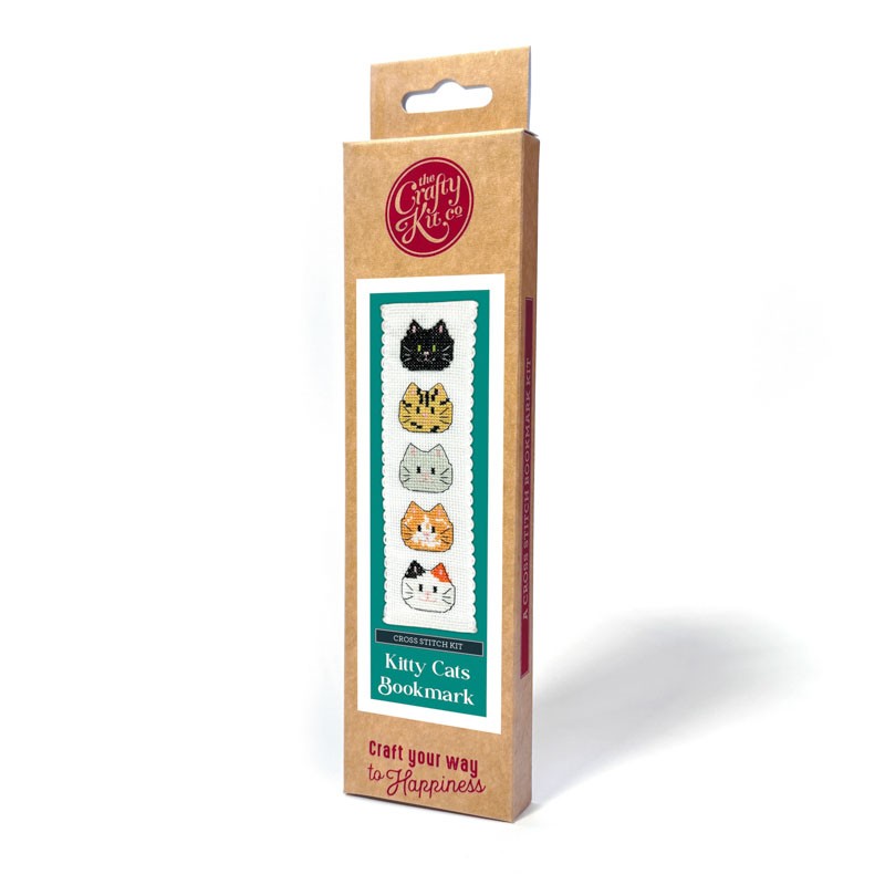 Kitty Cats boekenlegger - Katjes - Borduurpakket voor beginners
