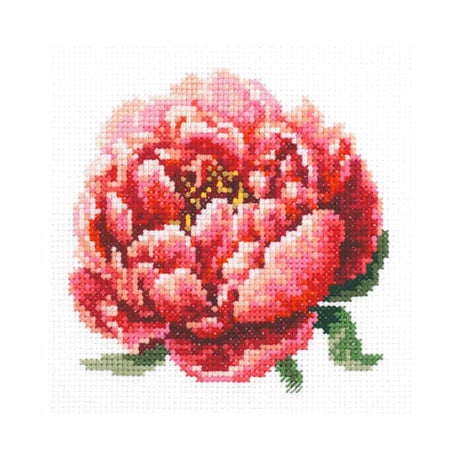 borduurpakket-kruissteek-pioen - Magic Needle