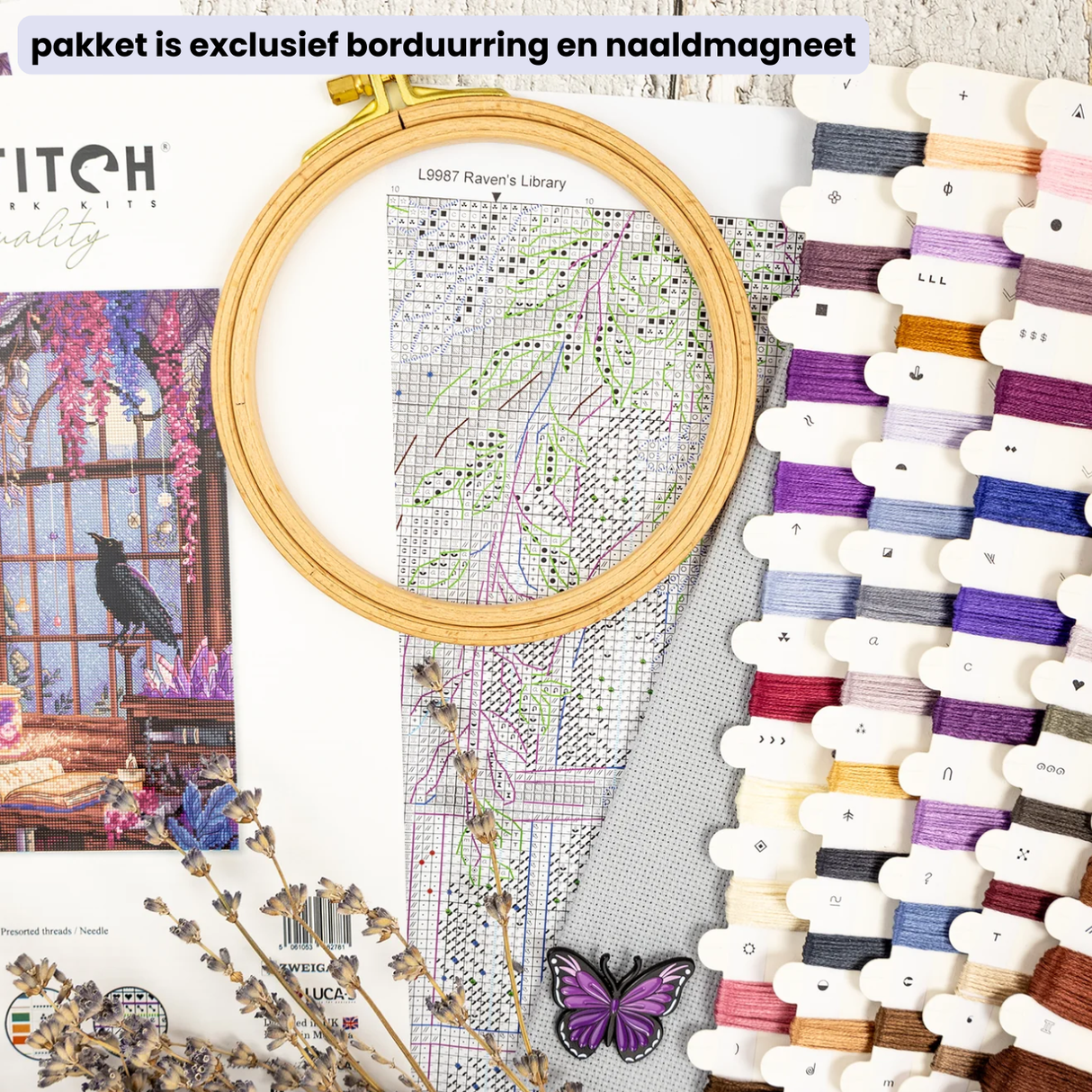 Raven's Library - LetiStitch borduurpakket