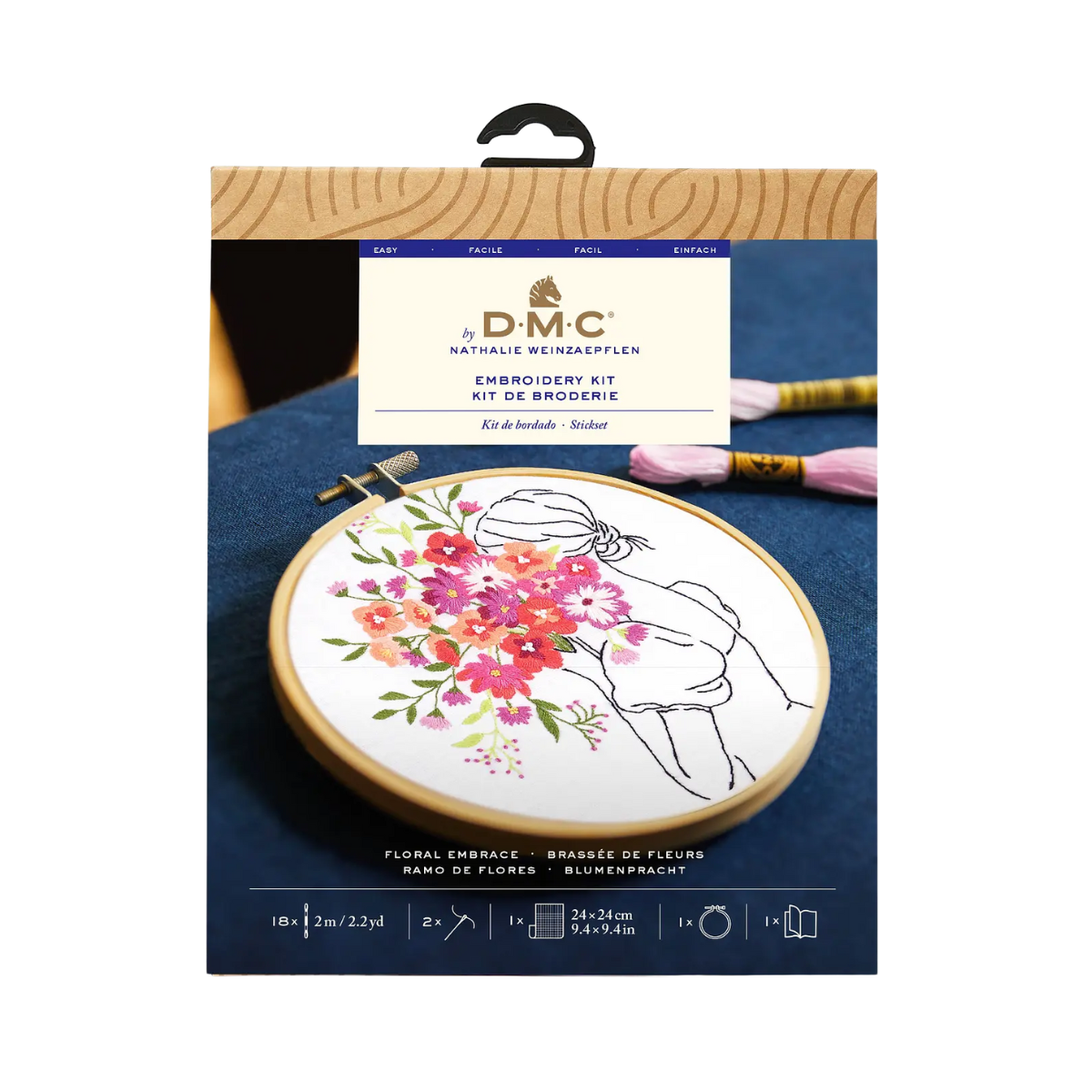 Floral Embrace borduurpakket - DMC X Nathalie Weinzaepflen borduurpakket