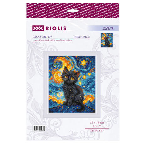 Kat & Sterrennacht - Borduurpakket Riolis