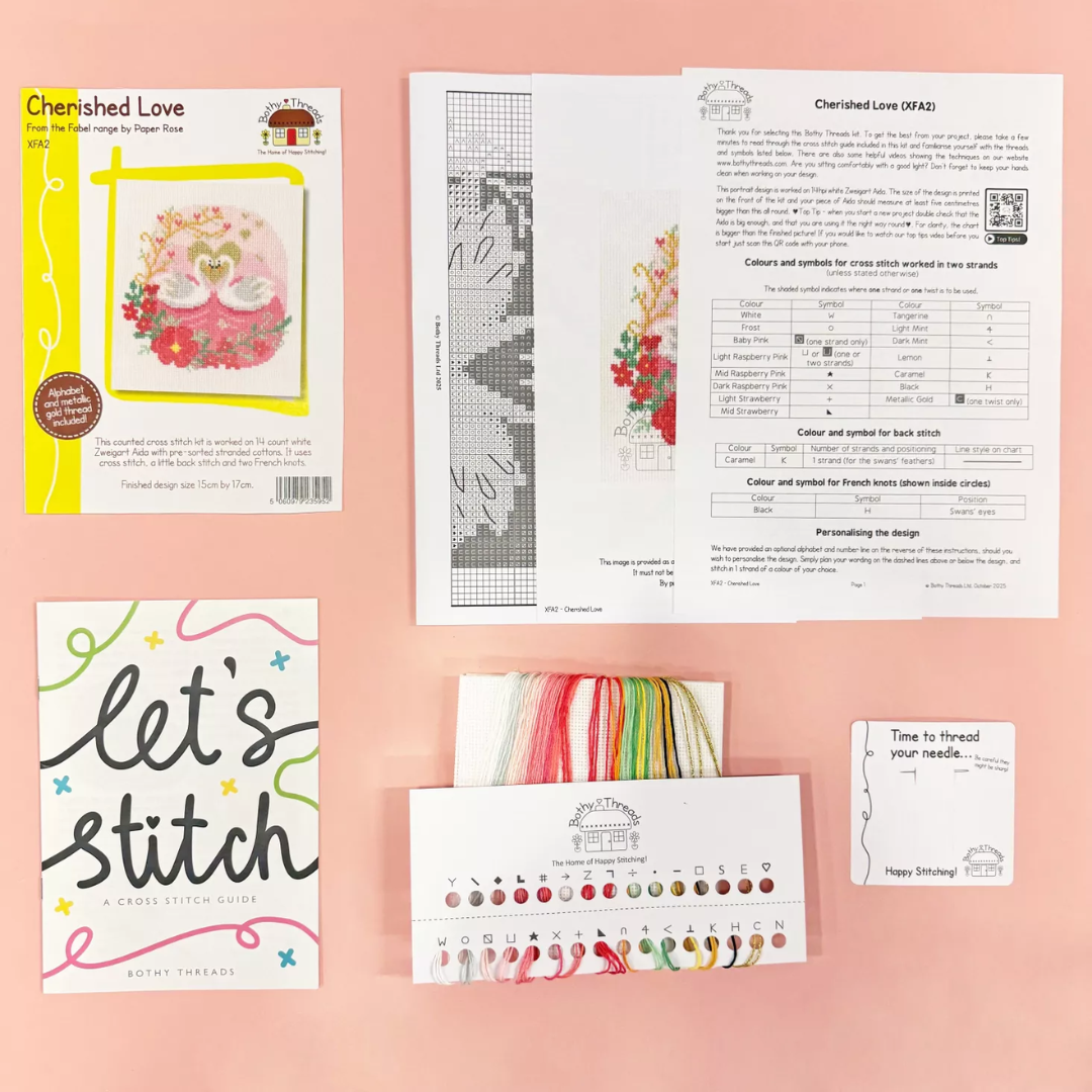 Cherished Love - Zwanen borduurpakket