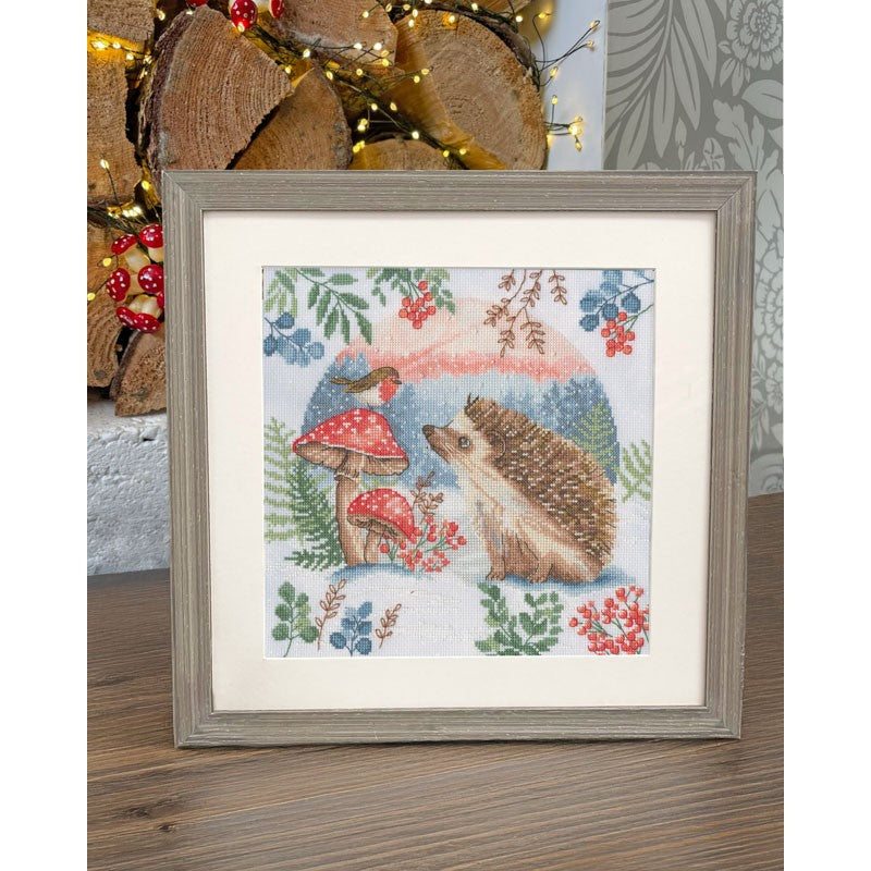 Woodland Wander - Egel en roodborstje borduurpakket - Jane Sunner