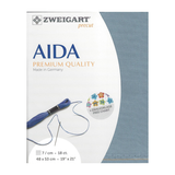 Zweigart Aida borduurstof 18 count - Denim blauw - 48 x 53 cm