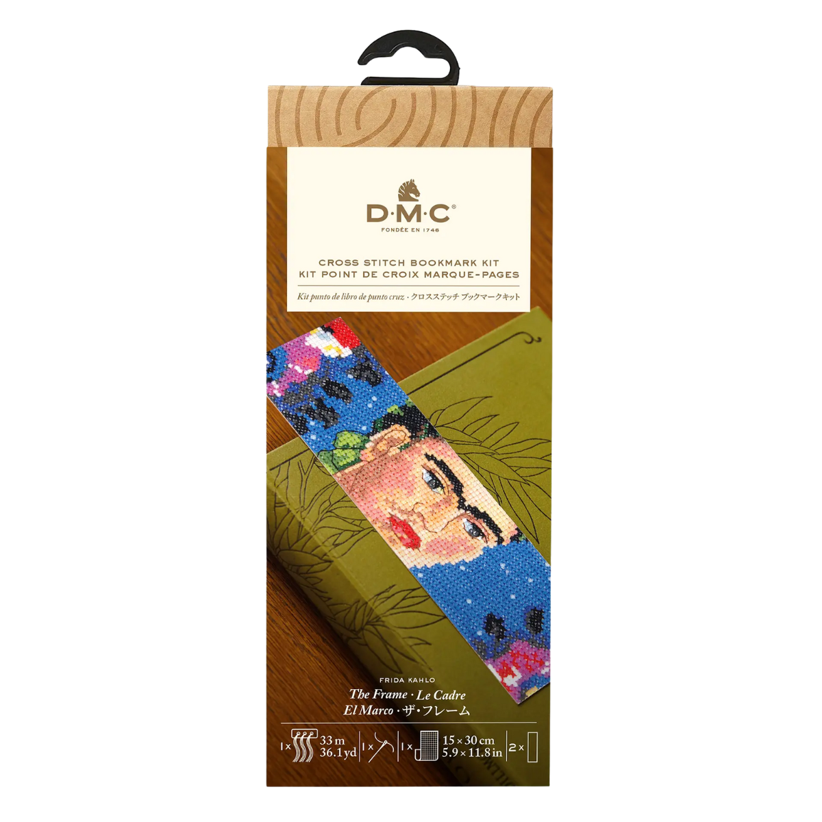 Frida Kahlo: The Frame - Masters Collection - DMC bookmark embroidery kit