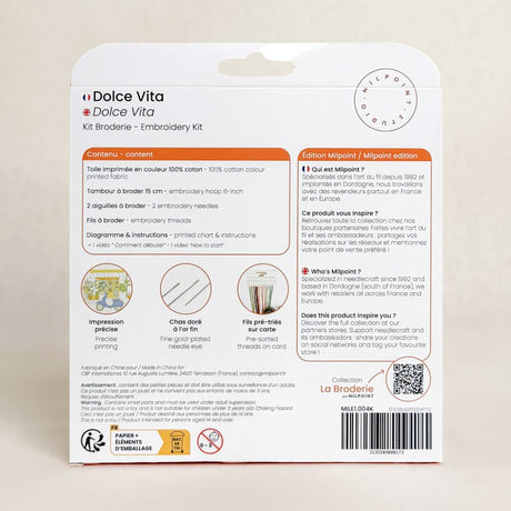 Dolce Vita - Koffietentje met scooter - Vrij borduren borduurpakket