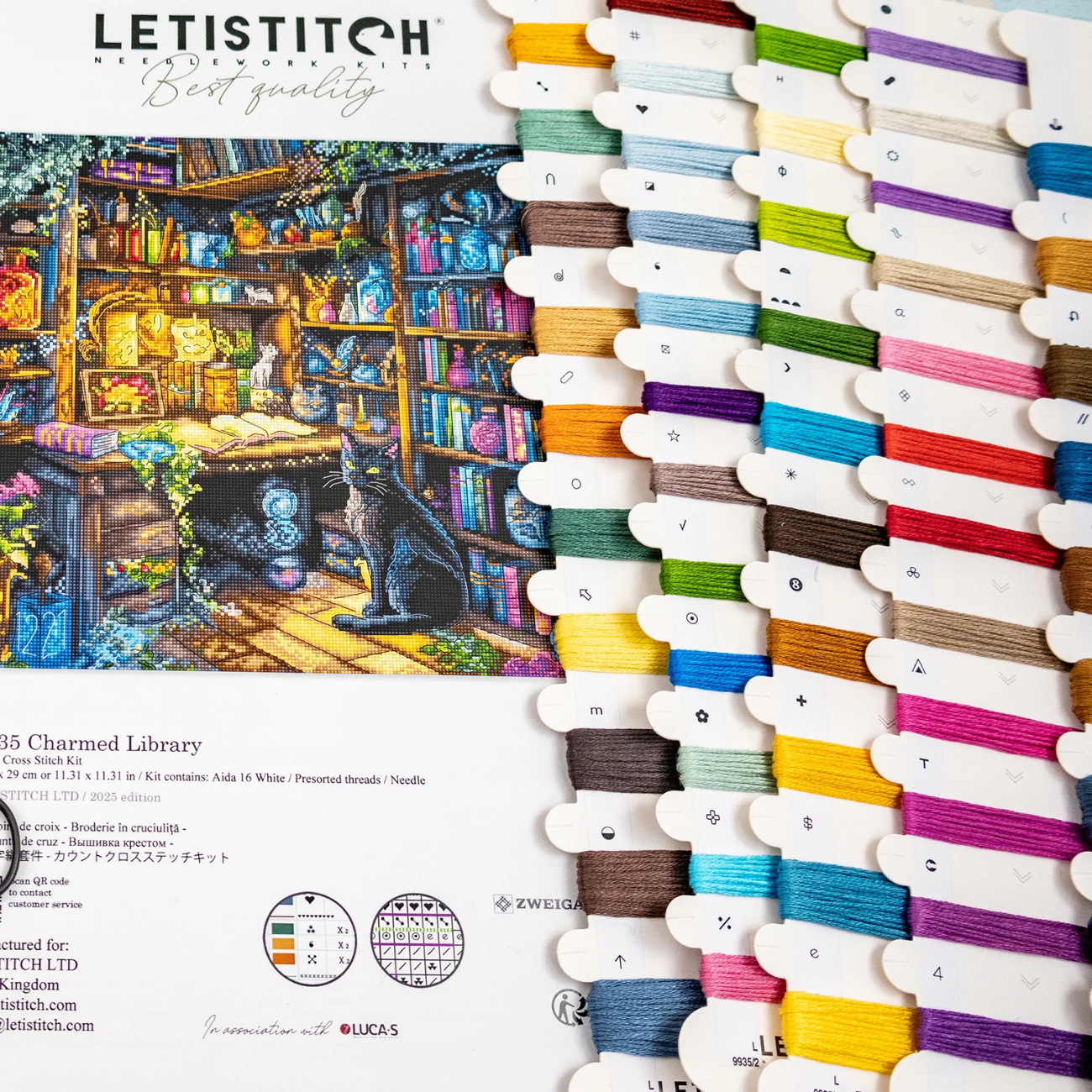 Charmed Library - LetiStitch embroidery kit