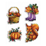 Borduurpakket: Autumn - Herfst magneten