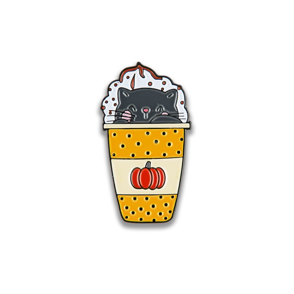 Pumpkin Spice Latte - Kat - Herfst naaldmagneet