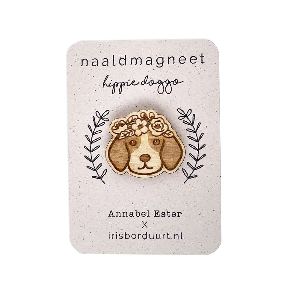 hippie-doggo-needle-minder - Iris Borduurt