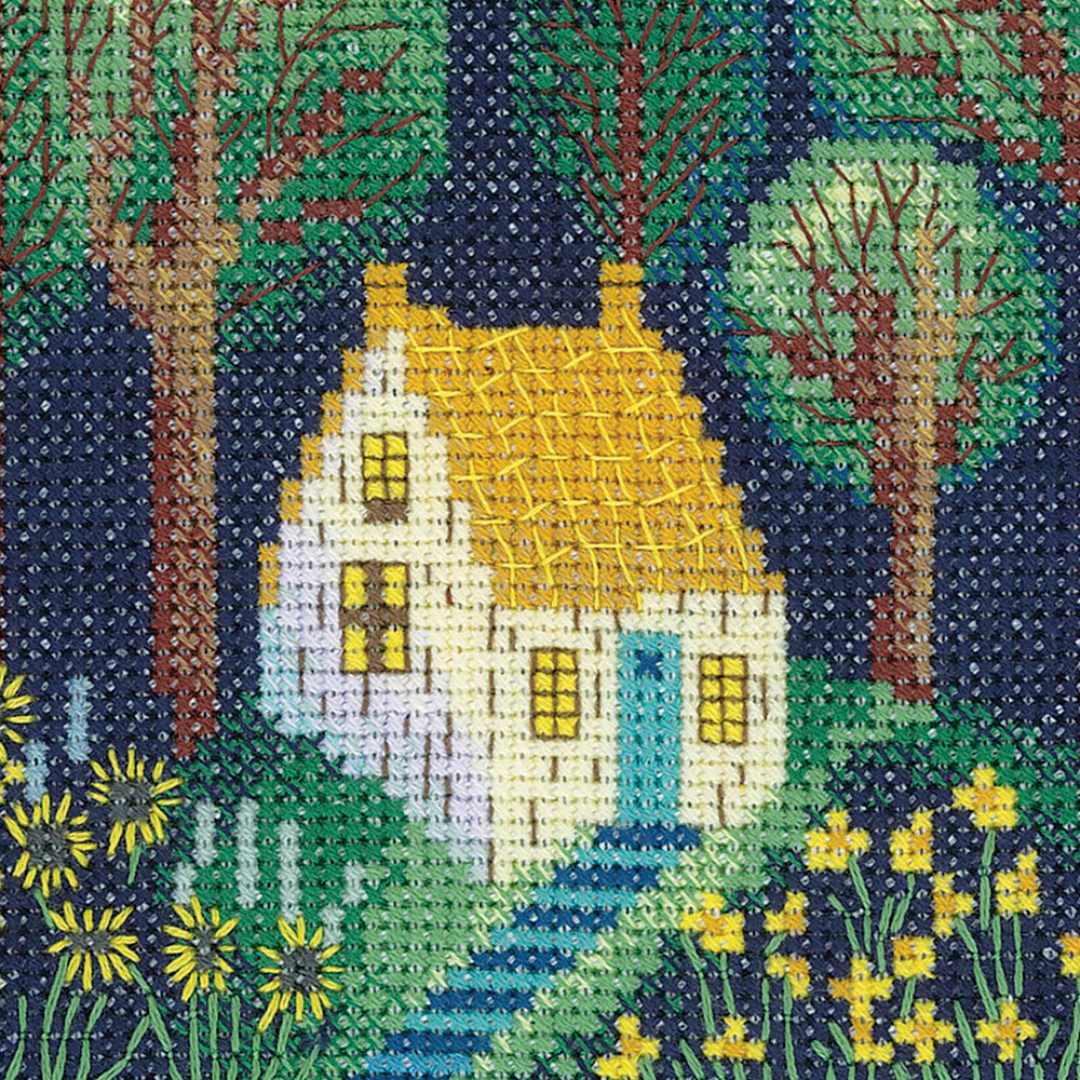 huisje_tussen_bomen_borduren_heritage_crafts - Heritage Crafts