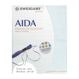 Zweigart Aida borduurstof 14 count - Ice Blue - 48 x 53 cm