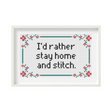 id-rather-stay-home-and-stitch-borduurpatroon - Iris Borduurt
