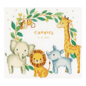 jungledieren-borduurpakket - Vervaco