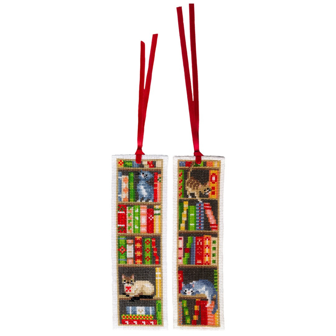 katten-boekenlegger-borduurpakket - Vervaco