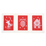 Scandi kerstkaarten borduurpakket - Set van 3