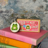 You're Toad-ally Loved! sleutelhanger - Kikker - Mini borduurpakket