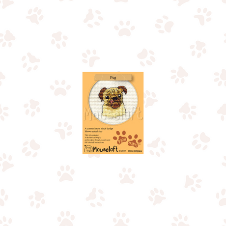 mopshond-borduurpakket - Mouseloft