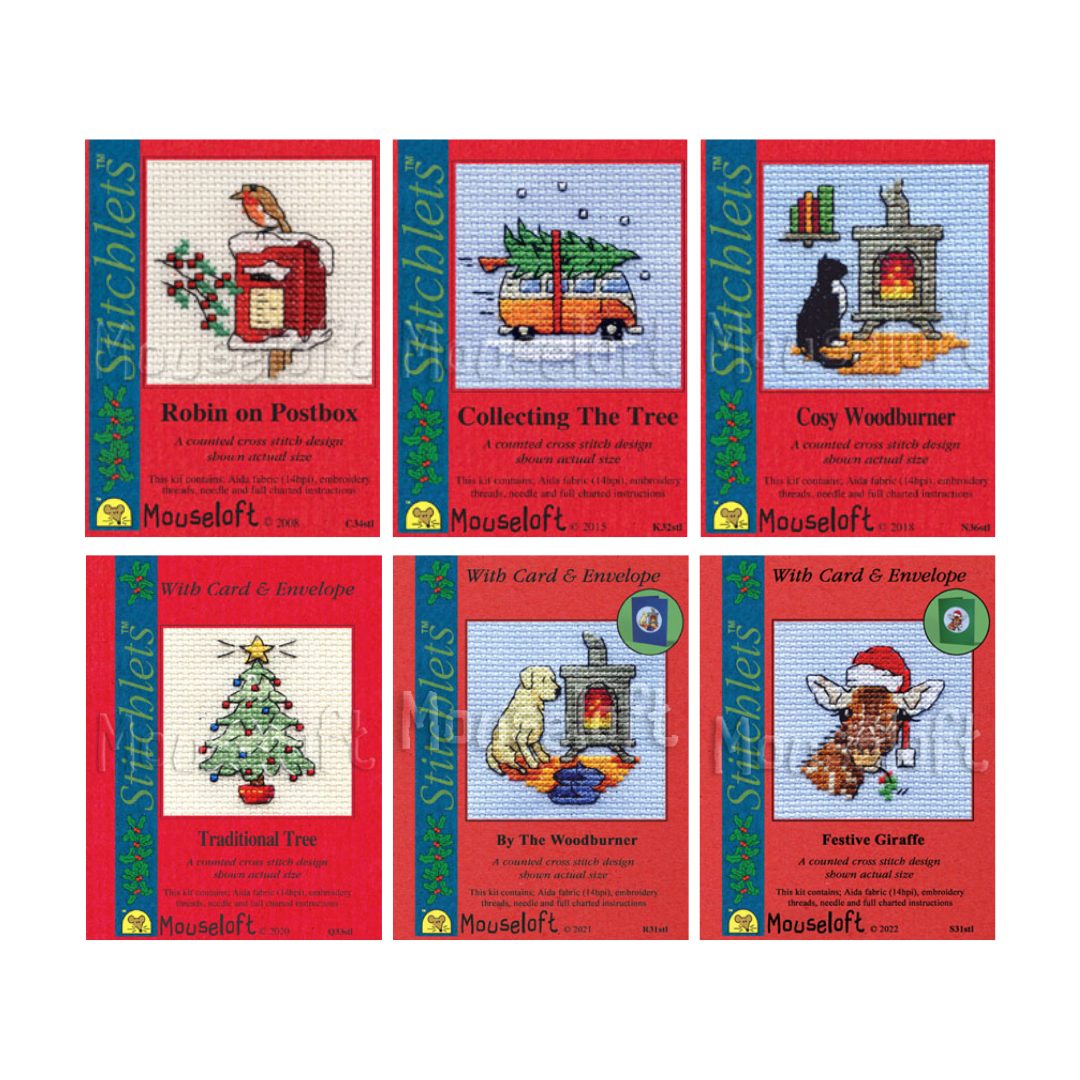 mouseloft-kerstkaart-borduurpakket - Mouseloft