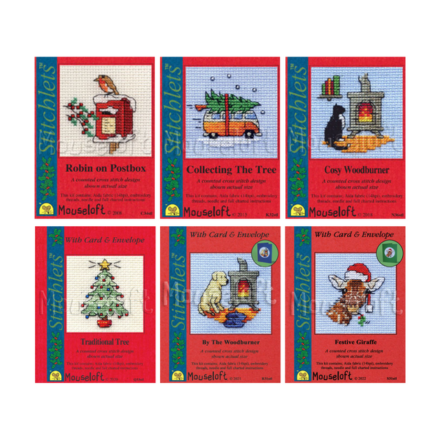 mouseloft-kerstkaart-borduurpakket - Mouseloft