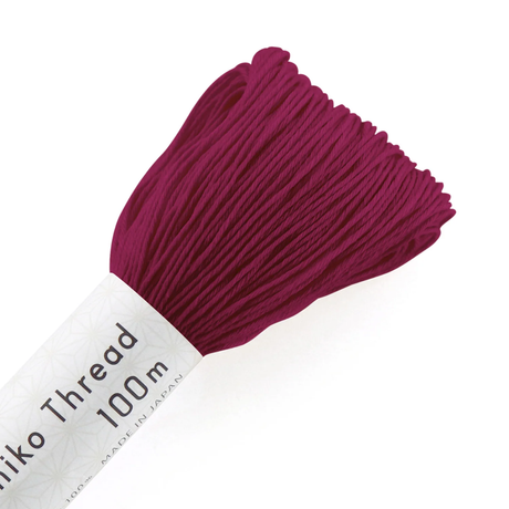 Sashiko garen - Plum - Paarsrood - 100 meter -bestellen bij Iris Borduurt