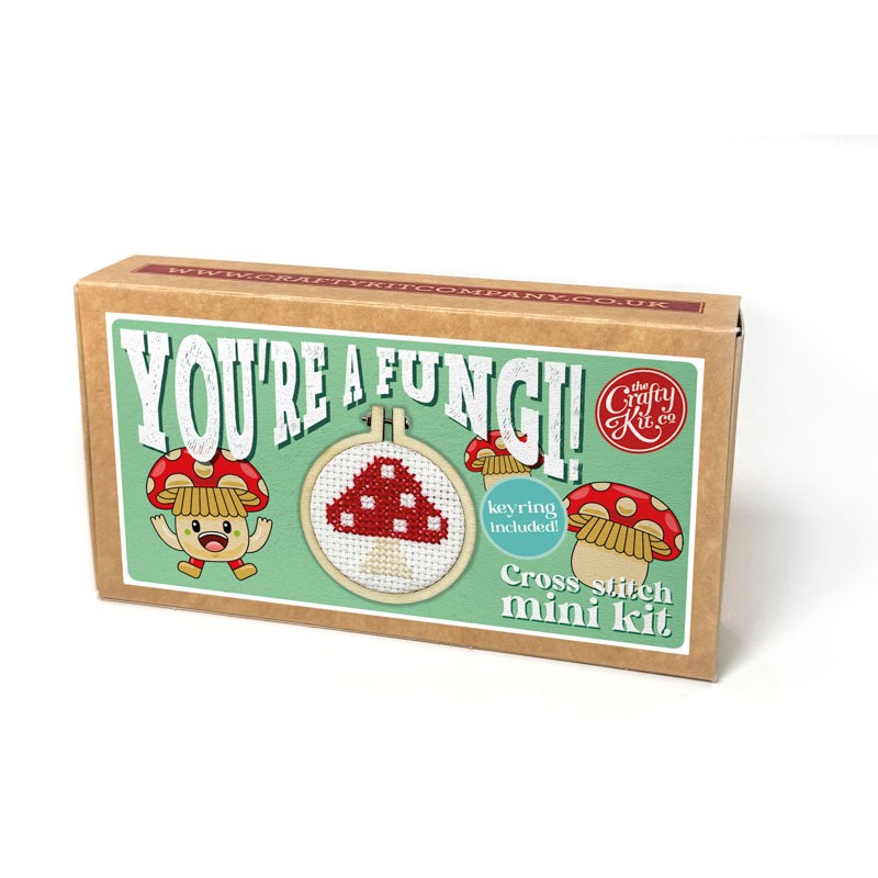You're A Fungi! - Paddenstoel sleutelhanger - Mini borduurpakket