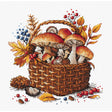 Basket of Autumn Mushrooms - Paddenstoelen in mandje borduurpakket -bestellen bij Iris Borduurt