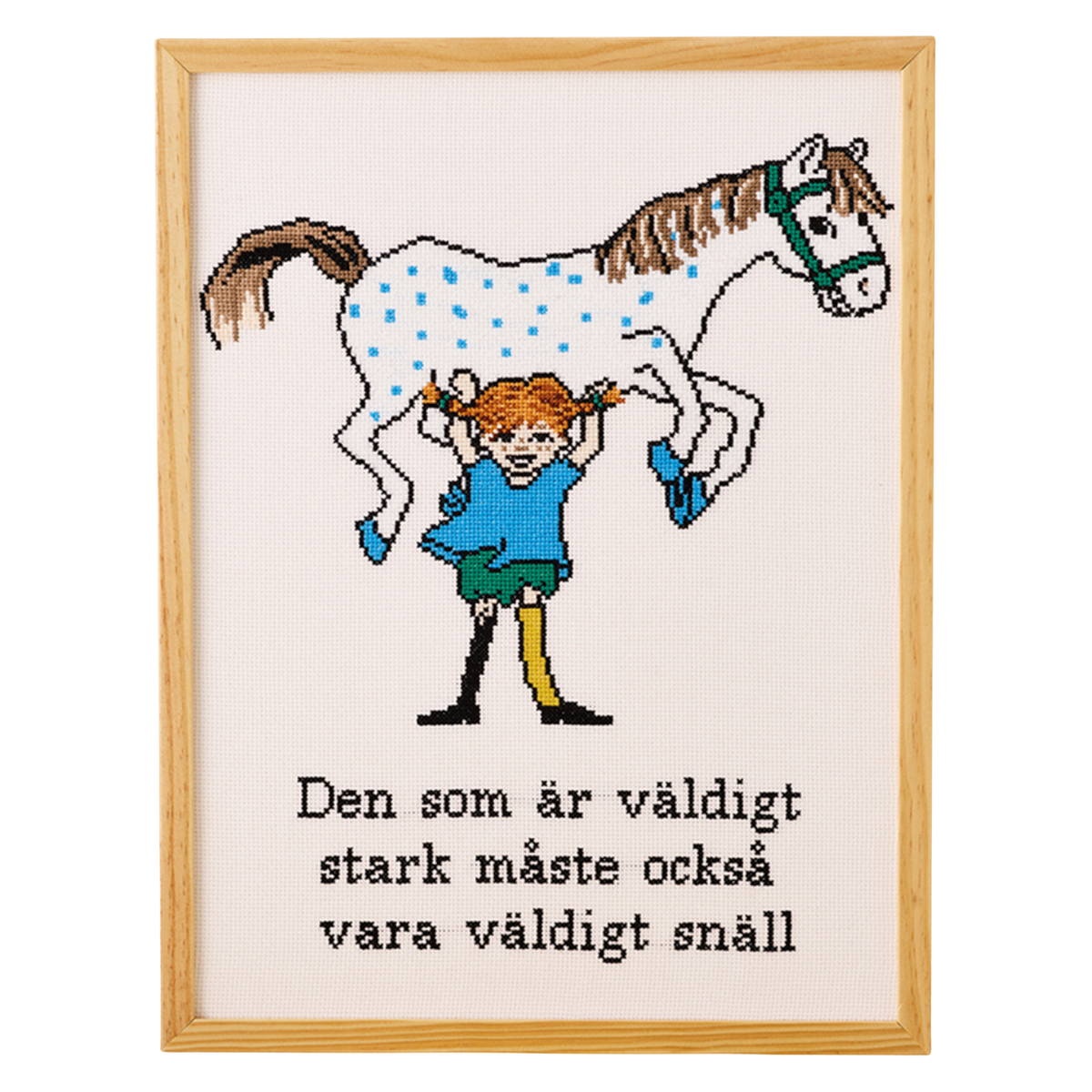 Pippi Langkous borduurpakket - Zweedse quote - Astrid Lindgren -bestellen bij Iris Borduurt
