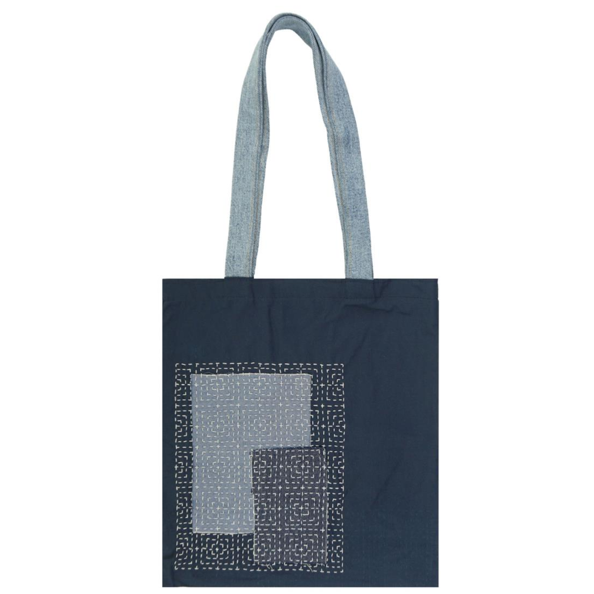 Sashiko sjabloon vierkanten - Geometrisch patroon - 10 x 10 cm